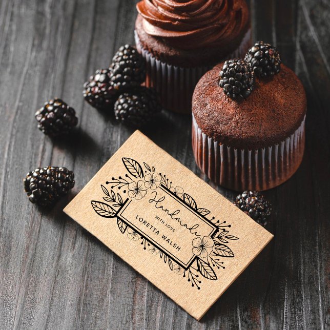 Carimbo De Borracha Quadro Botânico desenhado à mão feito à mão com am (Criador carregado)