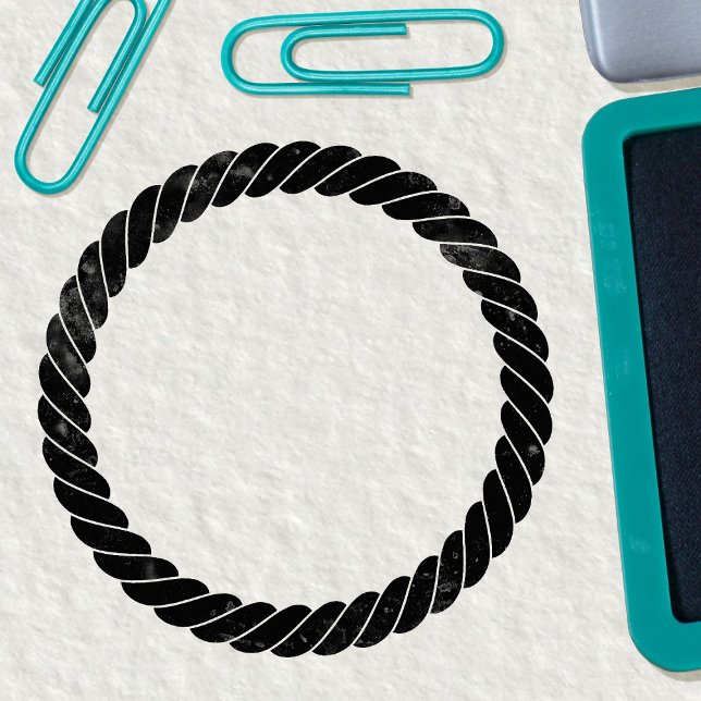 Carimbo De Borracha Quadro do Círculo de Cartoon de Torção Espessa da  (In Situ)