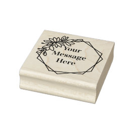 Carimbo De Borracha Quadro Floral com a Mensagem