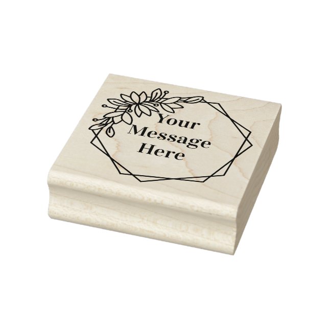 Carimbo De Borracha Quadro Floral com a Mensagem (Carimbo)