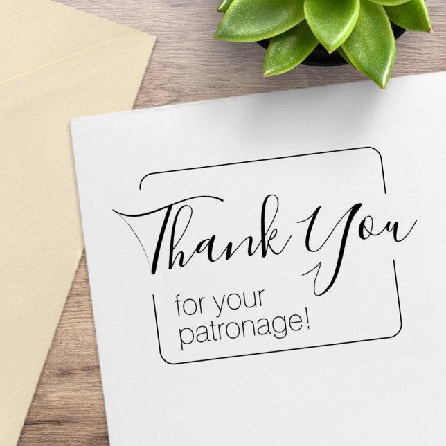 Carimbo De Borracha Quadro Simples de Agradecimento (Criador carregado)