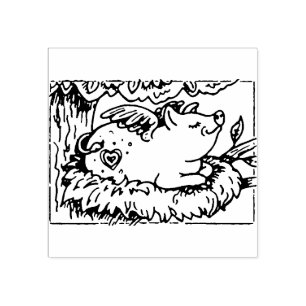 CARIMBO DE BORRACHA QUANDO OS PILHETES VOAM ELES FAZEM NINHOS, PEDAÇOS