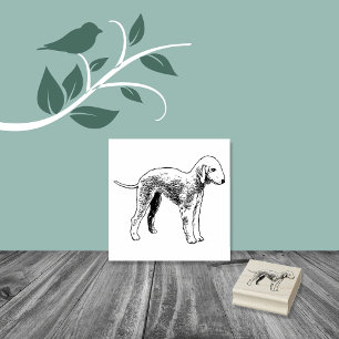 Carimbo De Borracha Raça de Cão de Bedlington Terrier