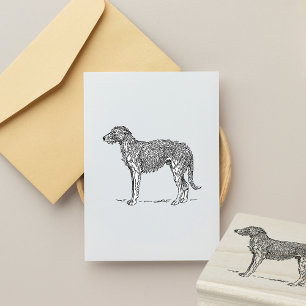 Carimbo De Borracha Raça Irlandesa Wolfhound Dog
