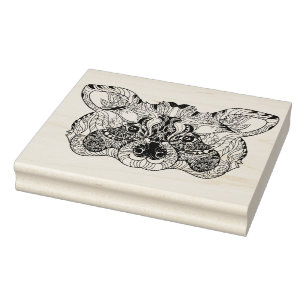 Carimbo De Borracha Raccoon inspirado