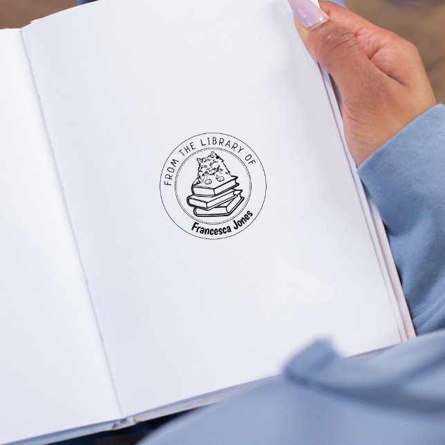 Carimbo De Borracha Rag Doll Cat, Livro Da Biblioteca De (Criador carregado)