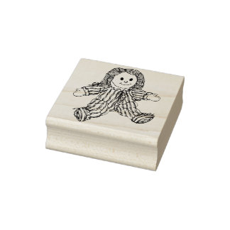 Carimbo De Borracha raggedy doll art stamp