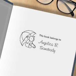 Carimbo De Borracha Raposa com Sono Bonita debaixo da Pasta Guarda-chu