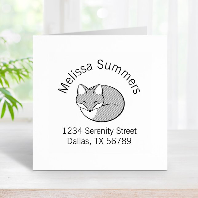 Carimbo De Borracha Raposa Dormente, Endereço De Arco Enchido (Criador carregado)