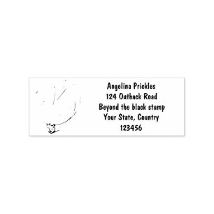 Carimbo De Borracha Rato bonito com ilustração de desenho animado de q