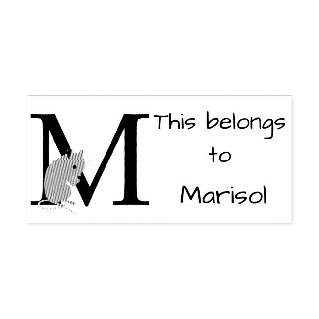 Carimbo De Borracha Rato inicial (Impressão)