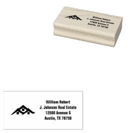 Carimbo De Borracha Real Estate Golden House Logo Modern Realtor