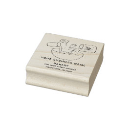 Carimbo De Borracha Receita de Pão de Negócios de Bakery