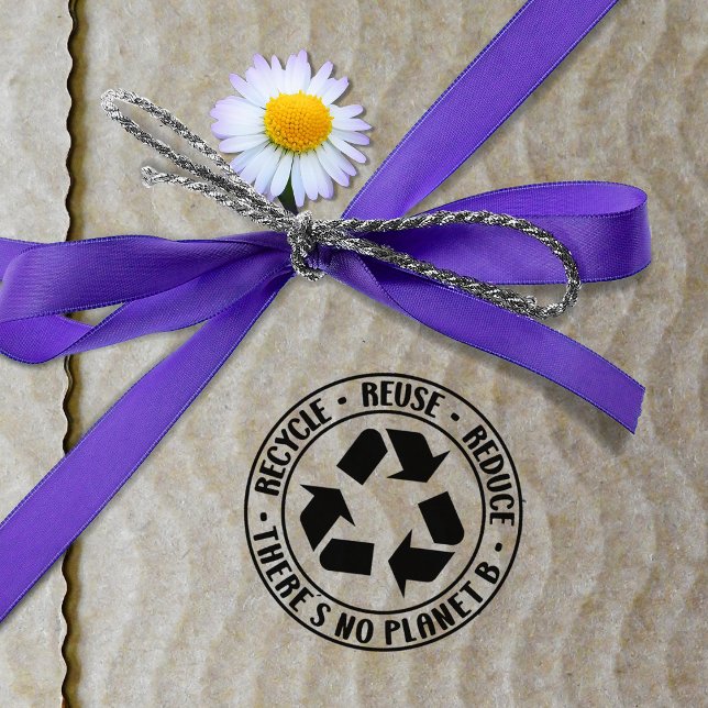 Carimbo De Borracha Reciclar, não há planeta B, (Criador carregado)