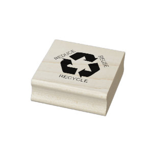 Carimbo De Borracha Reduzir, Reutilizar, Reciclar