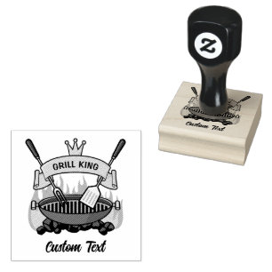Carimbo De Borracha Rei Grill