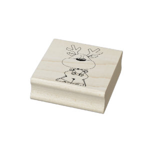 Carimbo De Borracha Reindeer