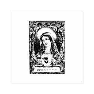 Carimbo De Borracha Religião Católica Sagrada Virgem Mãe Maria