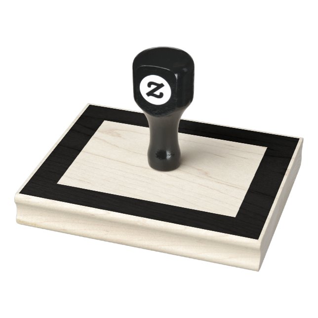 Carimbo De Borracha Retângulo vazio simples Borda super espessa (Carimbo)