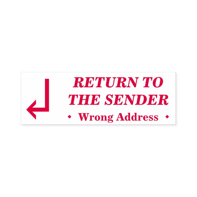 Carimbo de borracha "RETORNAR AO REMETENTE" (Design)