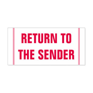 Carimbo de borracha "RETORNAR AO REMETENTE"