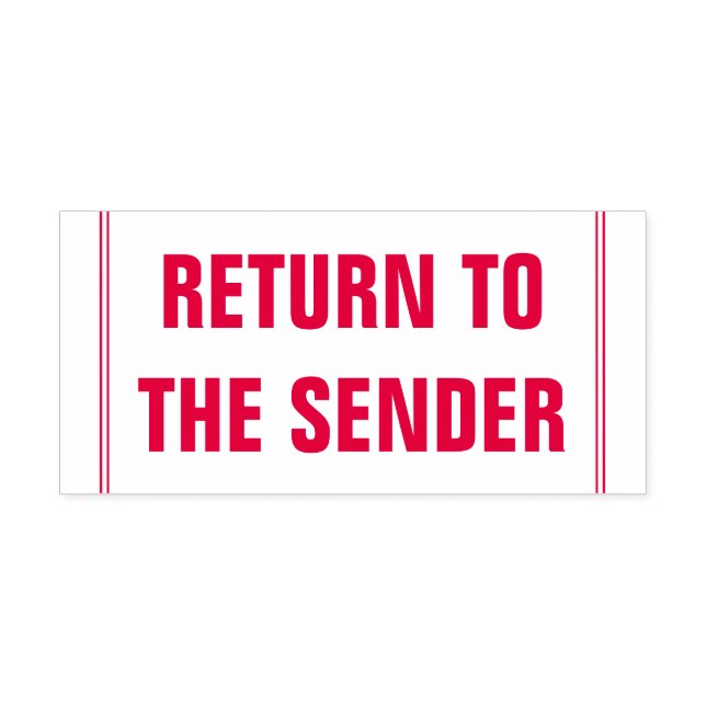 Carimbo de borracha "RETORNAR AO REMETENTE" (Design)