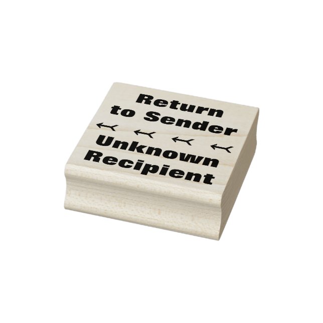 Carimbo De Borracha "Retornar ao Remetente", "Destinatário Desconhecid (Carimbo)