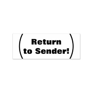 Carimbo De Borracha "Retornar ao Remetente!" + Linhas Curvas
