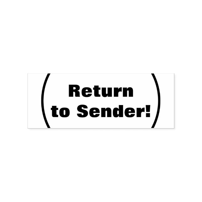 Carimbo De Borracha "Retornar ao Remetente!" + Linhas Curvas (Impressão)
