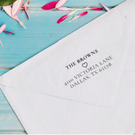 Carimbo De Borracha Retorno de Família Personalizada ClássicaEndereço 