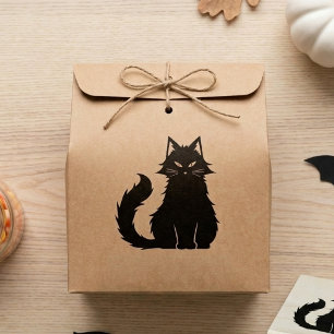 Carimbo De Borracha Retro Halloween Gato Preto Fofo Assustador