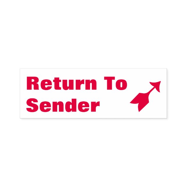 Carimbo De Borracha "Return To Sender" (Design)