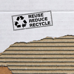 Carimbo De Borracha Reutilizar, Reduzir, Reciclar,