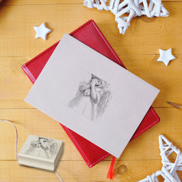 Carimbo De Borracha Rezando Anjo Pequenas Asas