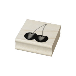 Carimbo De Borracha Ripe Red Cherry Summer Stone Foodie