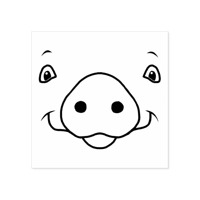 Carimbo De Borracha Rosto rosa rosa-rosa bonito (Impressão)