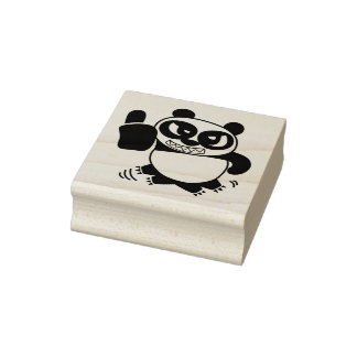Carimbo De Borracha Rosto Zangado Panda Dura COMO