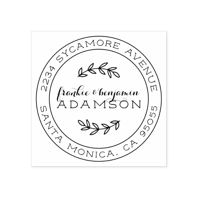 Carimbo De Borracha Roteiro Russo Redondo Endereço de Devolução de Cas (Impressão)