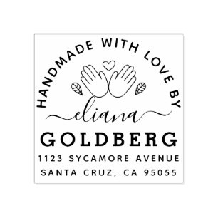 Carimbo De Borracha Rótulo De Artes E Artesanatos Rústicos Cute Feito 