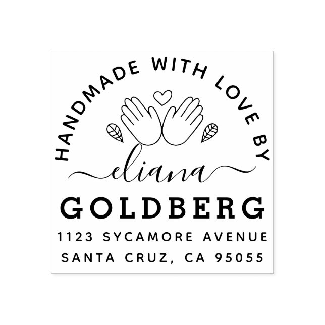 Carimbo De Borracha Rótulo De Artes E Artesanatos Rústicos Cute Feito  (Impressão)