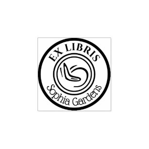Carimbo De Borracha Round Ex Libris Boomerang