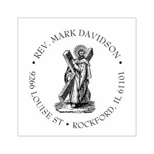 Carimbo De Borracha Ruas cruzadas Andrew, Santo católica