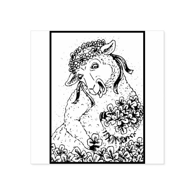 CARIMBO DE BORRACHA RUAS. PATRICK'S IRISH EWE AND SHAMROCKS RUBBER STA (Impressão)