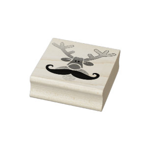 Carimbo De Borracha Rudolph Vermelho com bigode + sua ideia