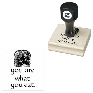 Carimbo De Borracha Rustic Bread & Handwritten Text Rubber Stamp