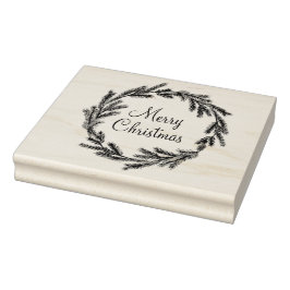 Carimbo De Borracha Rustic Cabin Felry Christmas Wreath Gift