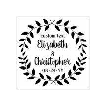 Rustic Laurel Wreath Simple Country WedsScript