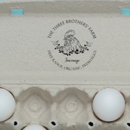 Carimbo De Borracha Rustic Round | Embalagens De Ovos Frescos Para Vin