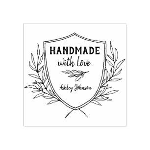 Carimbo De Borracha Rustic Shield Personalizado Por