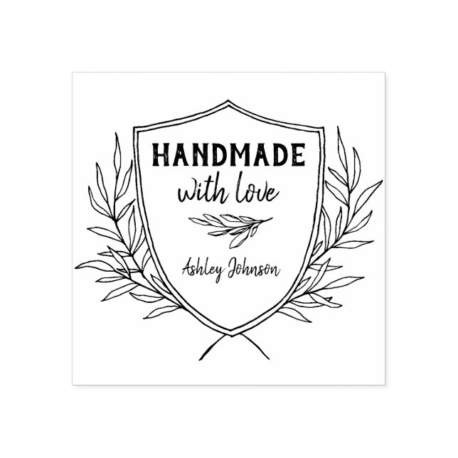 Carimbo De Borracha Rustic Shield Personalizado Por (Impressão)